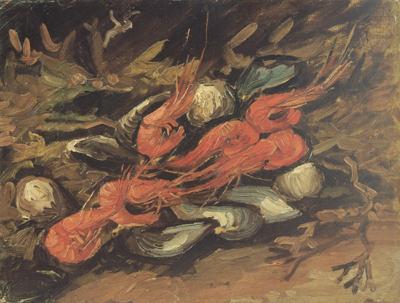 Still life wtih Mussels and Shrimps (nn04), Vincent Van Gogh